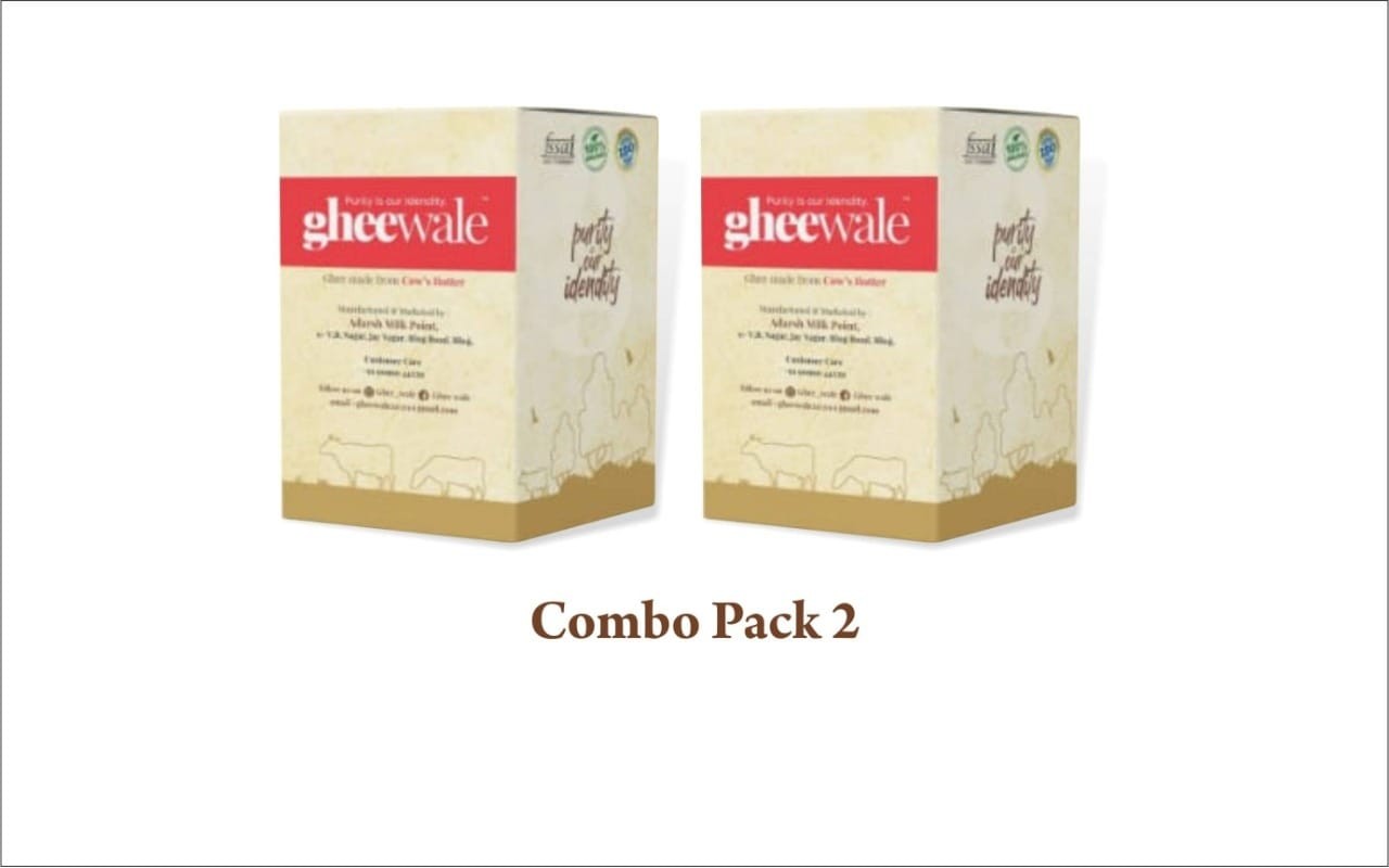 GHEEWALE PURE DESI (A2) BILONA COW GHEE 500ML (COMBO PACK OF 2)